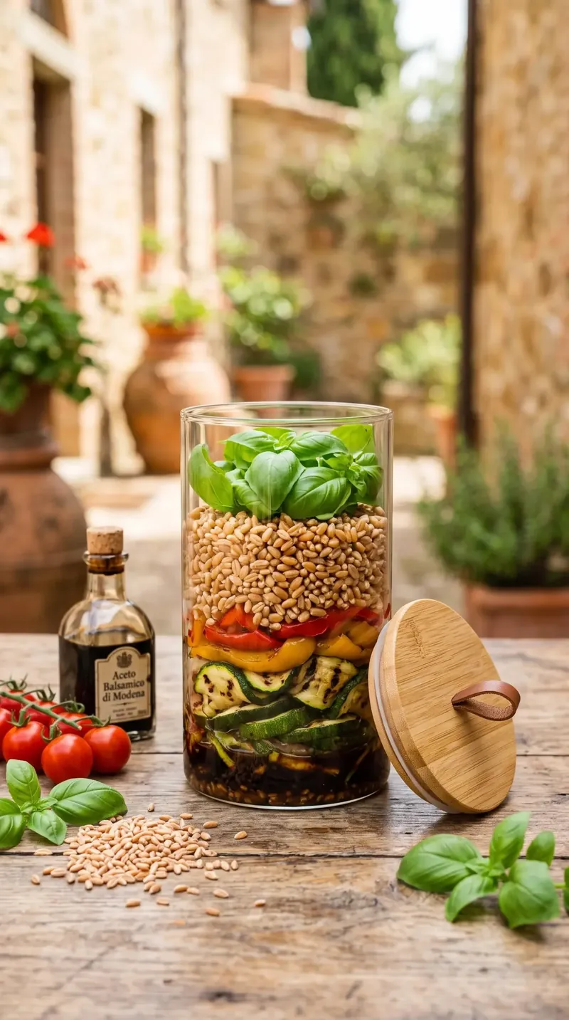 Farro con verdure grigliate
