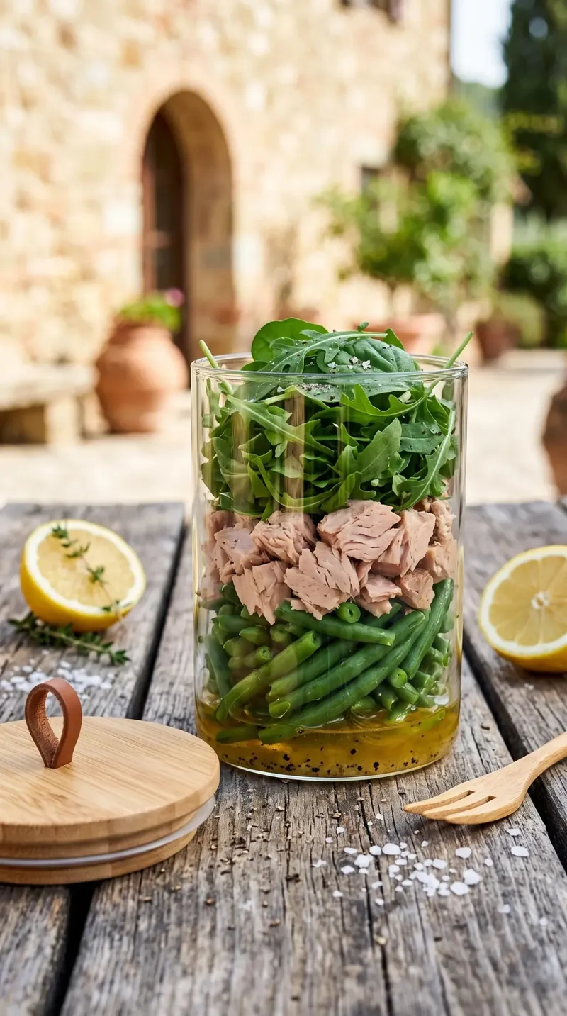 Tonno e fagiolini con salsa al limone